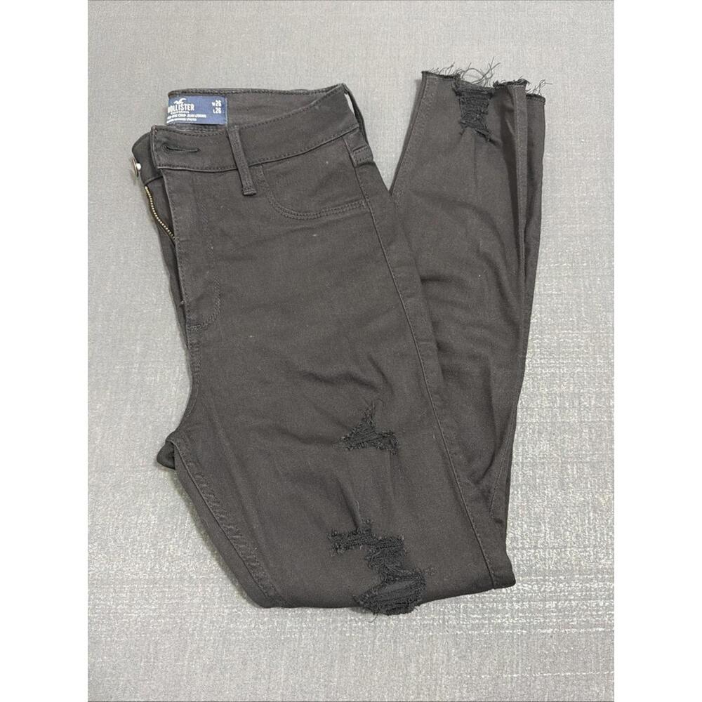 Women’s Hollister Curvy High Rise Crop Jean Legging 26x26 3R Black